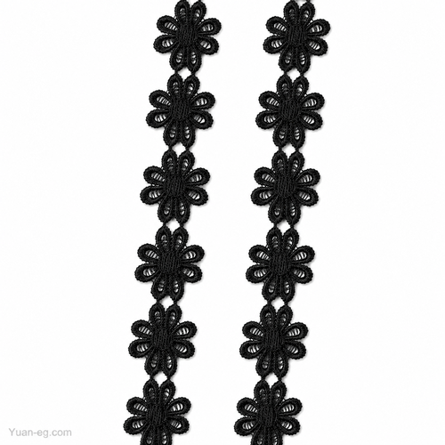 جبير مطرز زهور دائرية - كود 007